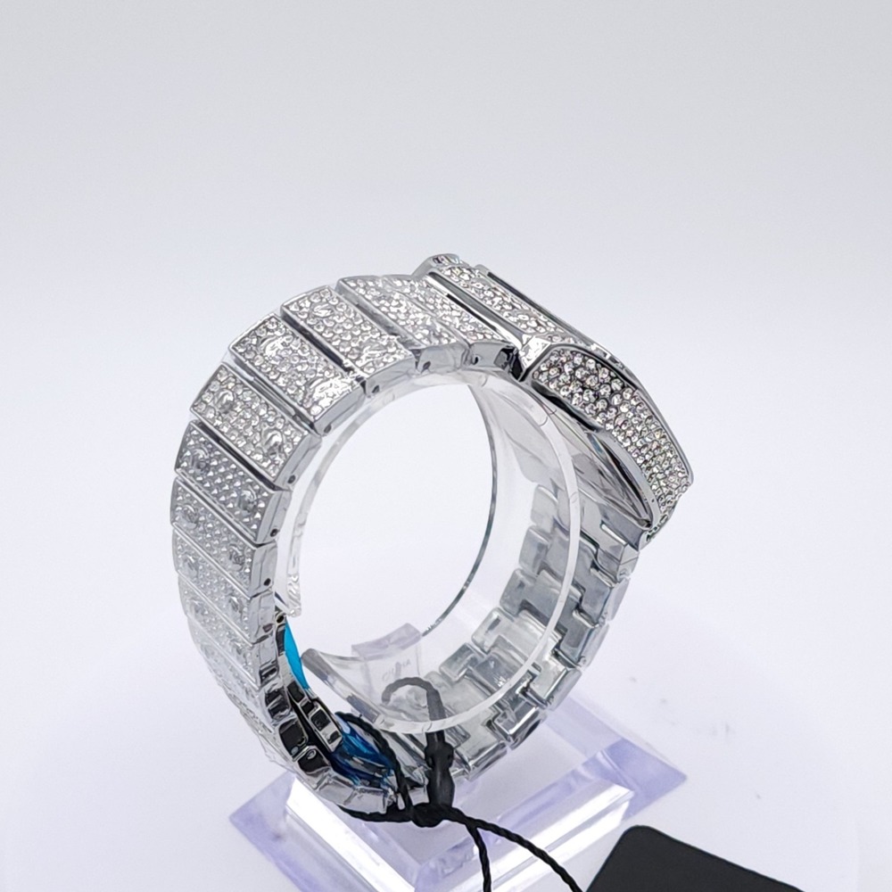 BIBI Iced Out Crystal Watch Silver 34mm - Picture 8 of 17